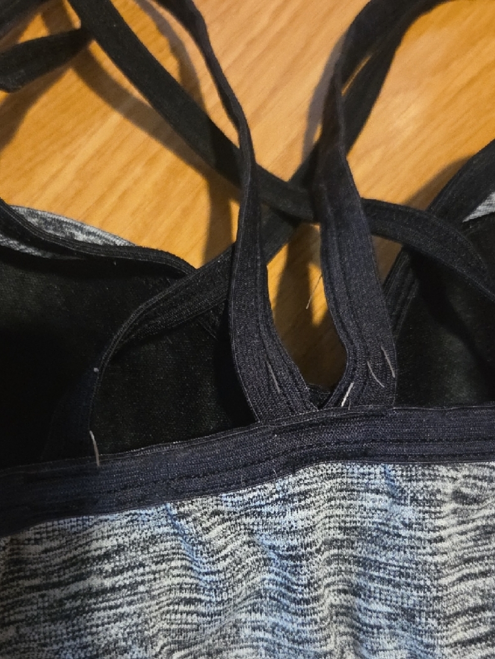 Fruit of the Loom Gray Heather Strappy Sports Bra - Picture 4 of 4